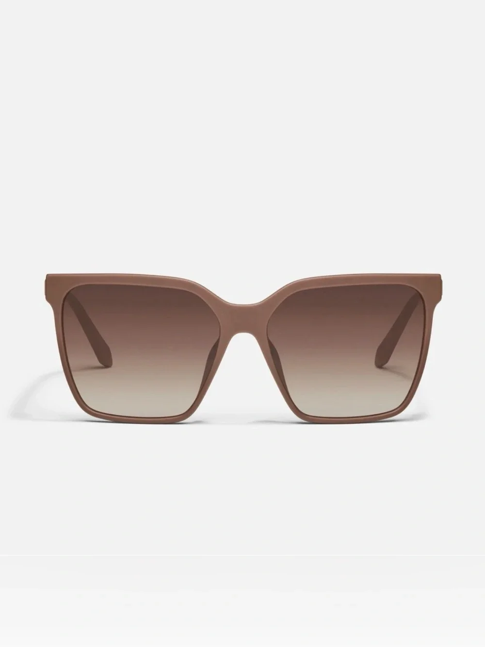 Quay Level Up Remixed Matte Doe Brown Lens Gold Smoke Sunglasses Authentic New - Picture 2 of 3